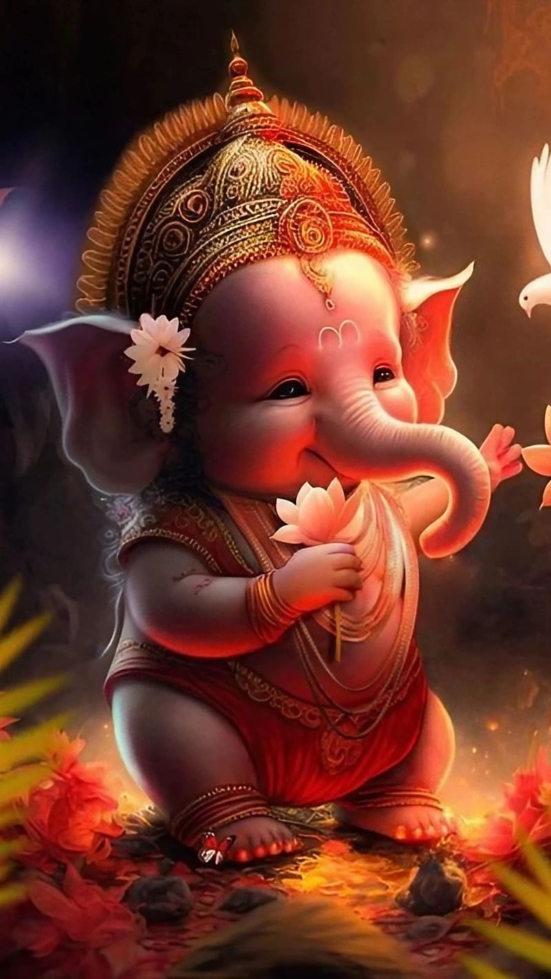 God's , Lord Ganesha Animation, god, ganpati bappa, HD phone wallpaper