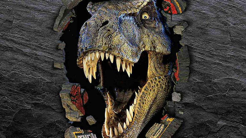 Dinosaur Broke Stone Dinosaur, HD wallpaper