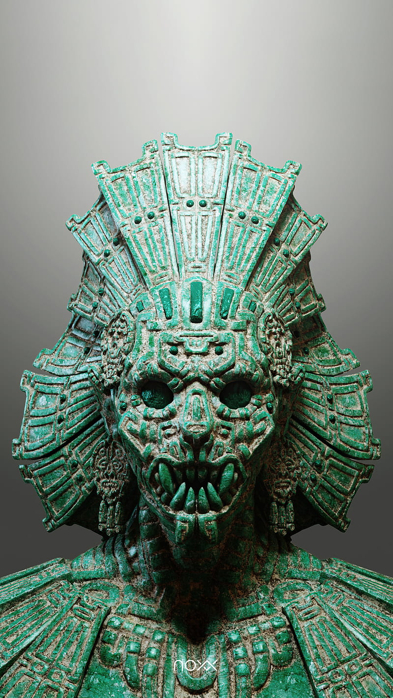 Dioses aztecas tlaloc, 3d, arte 3d, antiguo, art, dios, noxx, noxx_art,  estatua, Fondo de pantalla de teléfono HD | Peakpx