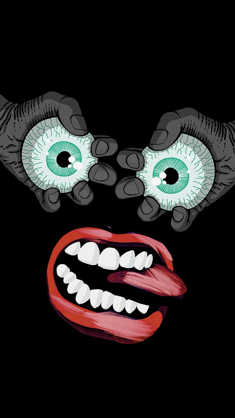 Freak Show, My, amoled, angry, badass, cartoon, crazy, dark, eyes, face,  freaky, HD phone wallpaper | Peakpx