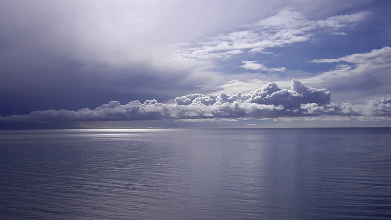 Peaceful waterscape, water, cloud, peace, sky, lake, harmony, HD wallpaper