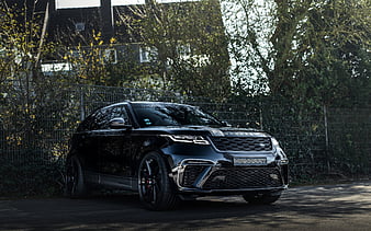 MANHART Velar SV 600, 2020, Range Rover Velar, front view, luxury SUV, tuning Velar, new black Velar, British cars, Manhart, Land Rover, HD wallpaper