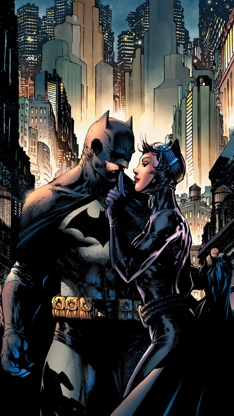Bat and Cat by J Lee, batman, catwoman, comics, dc, jim lee, HD phone  wallpaper | Peakpx