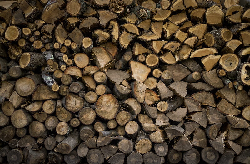 stack of firewoods, HD wallpaper