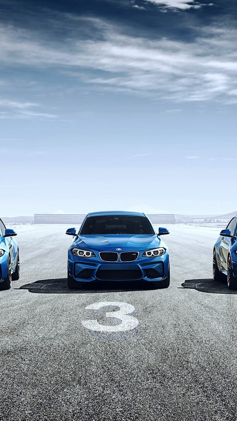 BMW M2, auto, blue, car, coupe, f87, front view, vehicle, HD phone wallpaper