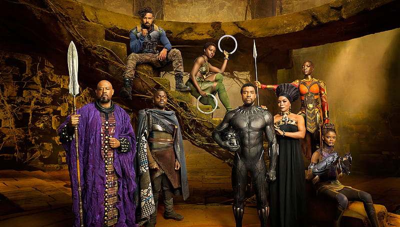 Black Panther Movie Cast, black-panther, 2018-movies, movies, HD wallpaper