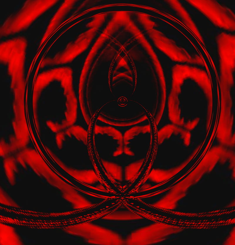 Red, twisted, metal, HD phone wallpaper