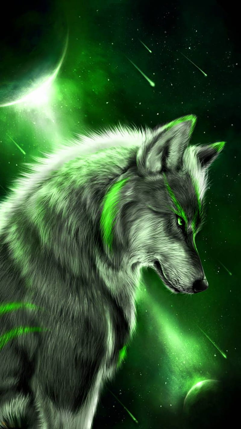 Lobo verde, azul, nube, familia, solitario, luna, manada, lobos, Fondo de  pantalla de teléfono HD | Peakpx