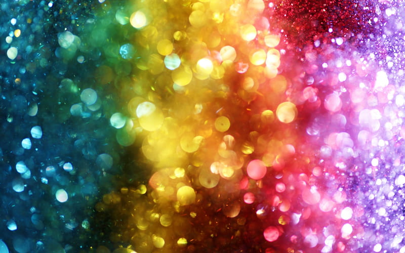 Glittering, pattern, red, colorful, glitter, yellow, rainbow, bokeh, green, texture, pink, blue, HD wallpaper