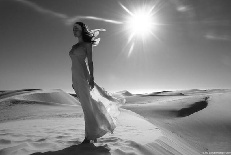 720P free download | Desert Beauty, long dress, desert, femininity ...