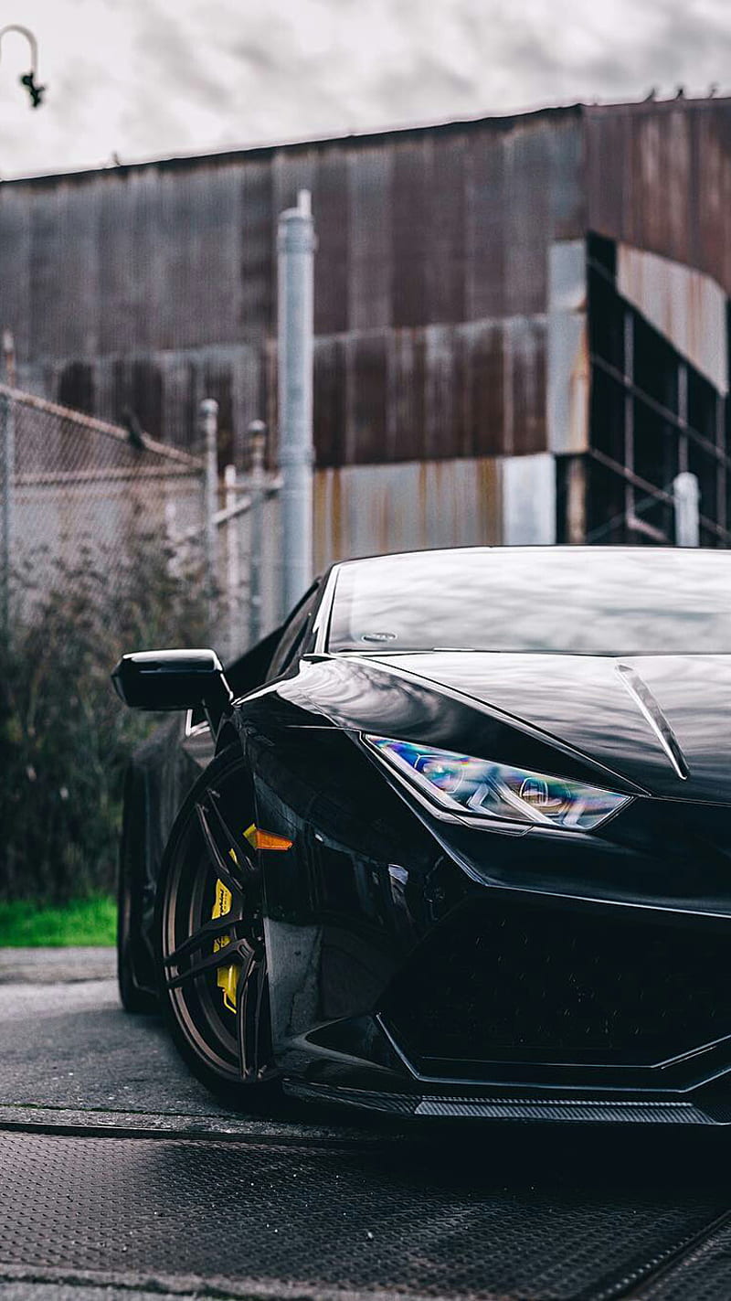 Huracan, black, lambo, lamborghini, supercar, vehicle, HD phone ...