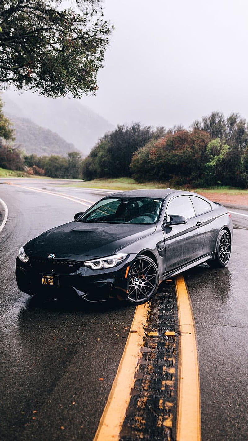 BMW M4, car, coupe, f82, facelift, m power, road, vehicle, HD phone wallpaper