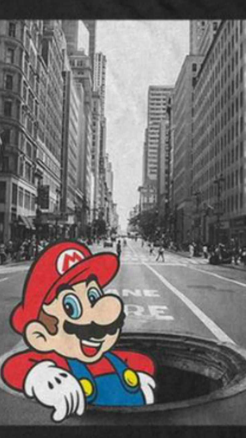 Mario brothers, retro city, old school, HD phone wallpaper