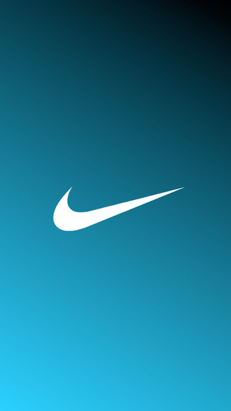 Nike tick, blue, sports, graident, HD phone wallpaper