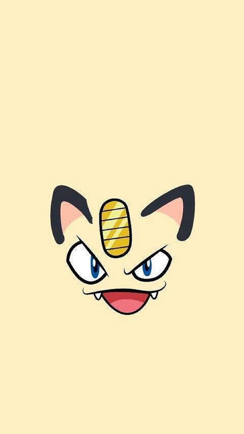 Meowth 052, cartoons, meowth, pokemon, HD phone wallpaper
