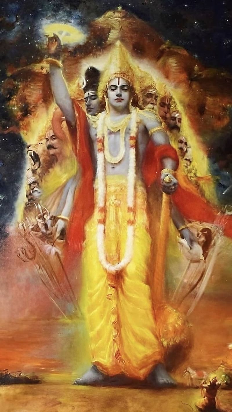 Vishnu , Painting Art, lord, god, hari narayana, HD phone wallpaper