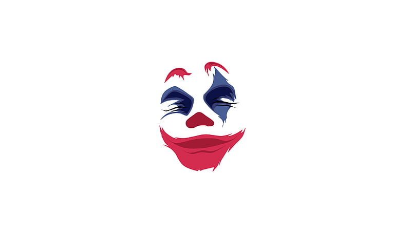 Joker new, dc, minimal, clown, mask, HD wallpaper