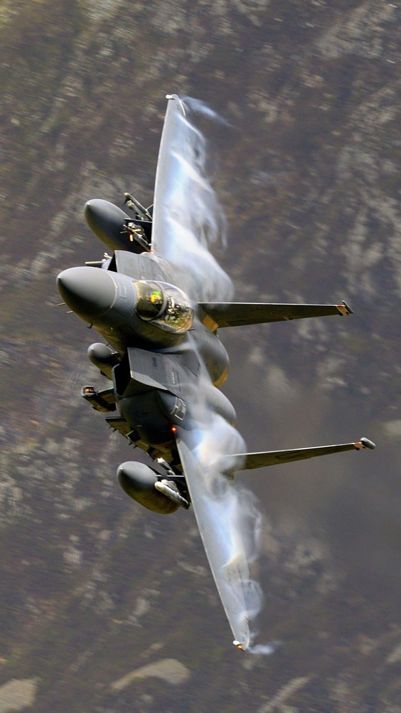 Supersonic f-15 jet, air, plane, guerra, HD phone wallpaper