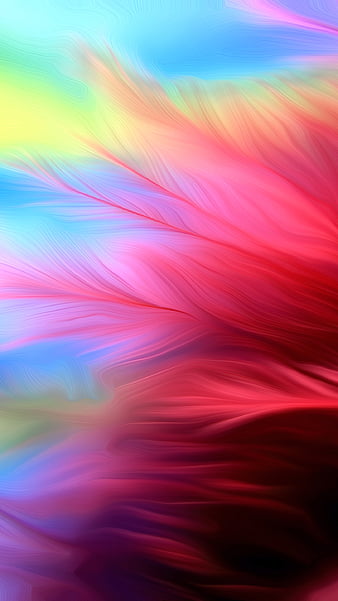 Beautiful Color Feathers On Pink Background, Feather Texture
