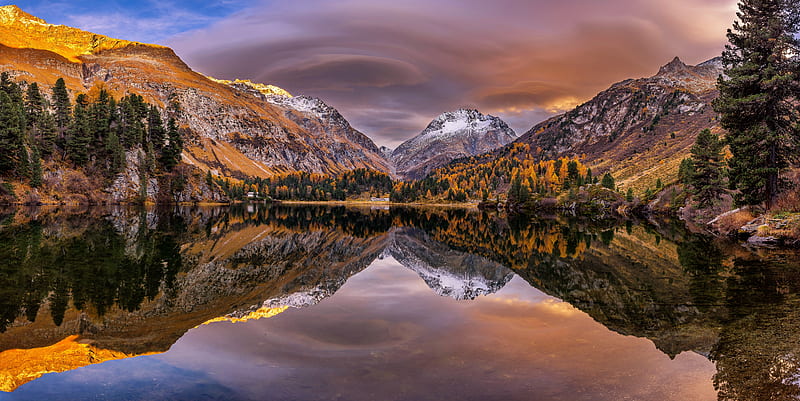 Autumn In Switzerland Mountain Fall Autumn Colors Switzerland   HD   Autumn In Switzerland Mountain Fall Autumn Colors Switzerland Reflection Trees Lake Beautiful 