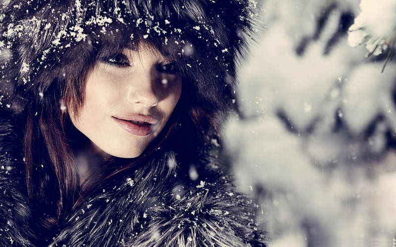 women winter-2013 pure beauty, HD wallpaper