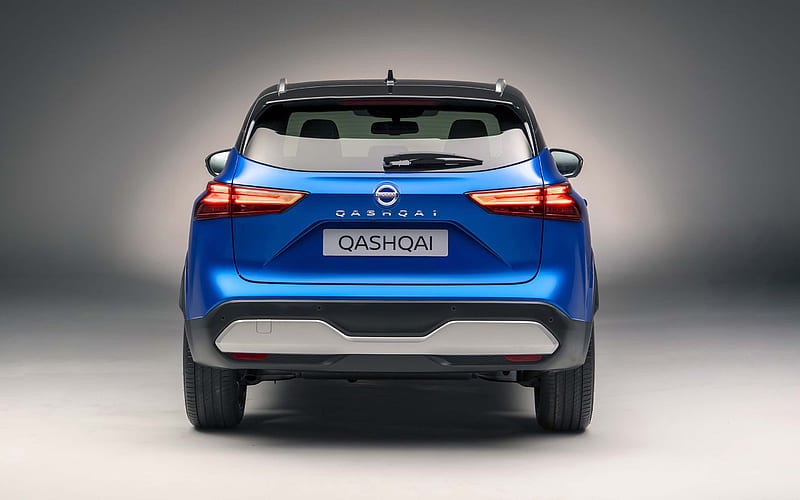 Nissan Qashqai, 2022, rear view, exterior, blue crossover, new blue Qashqai, japanese cars, Nissan, HD wallpaper