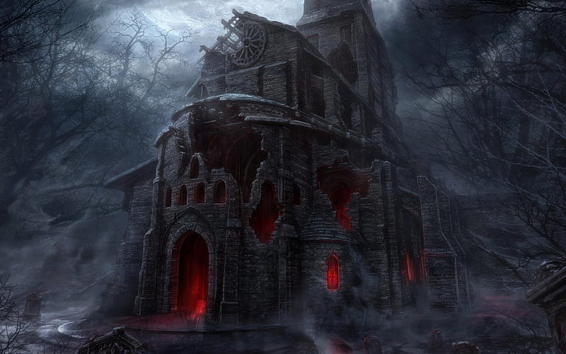 Gothic ruins, building, ruin, gothic, dark, HD wallpaper | Peakpx