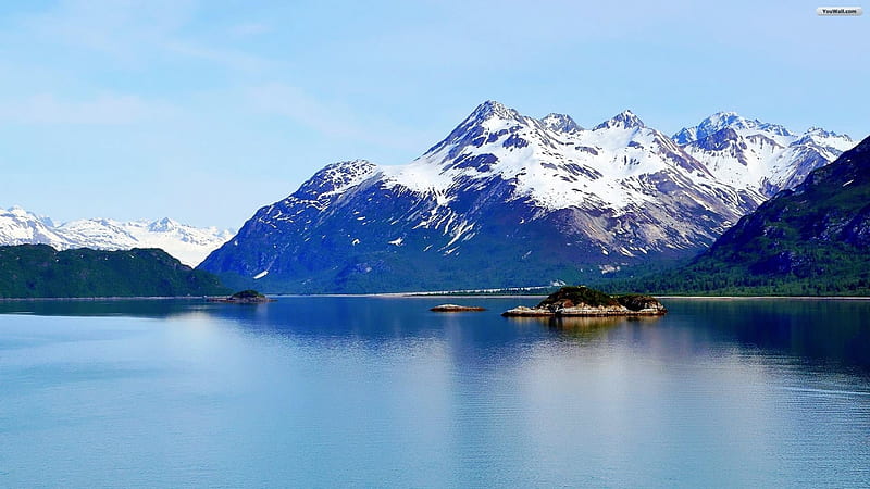 Alaska's Glacier Bay National Park, Sea, Mountains, Oceans, National Parks, Snow, Nature, HD wallpaper