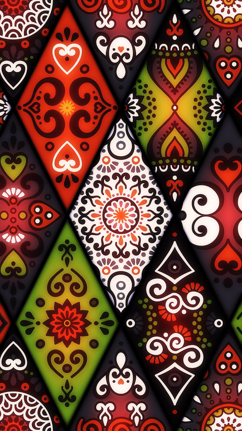 Ethnic Style, colors, love, mandala, pattern, patterns, peace, retro, HD phone wallpaper