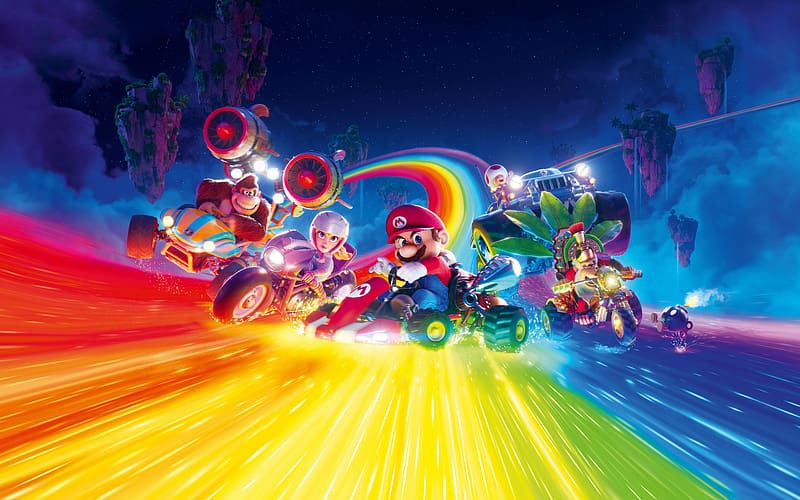 The Super Mario Bros 2023 Cartoon Movie Poster, HD wallpaper