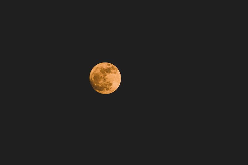 moon, full moon, night, sky, yellow, HD wallpaper