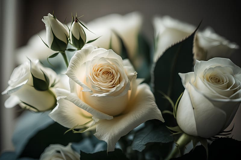 White roses, White, Roses, Flowers, Nature, HD wallpaper | Peakpx