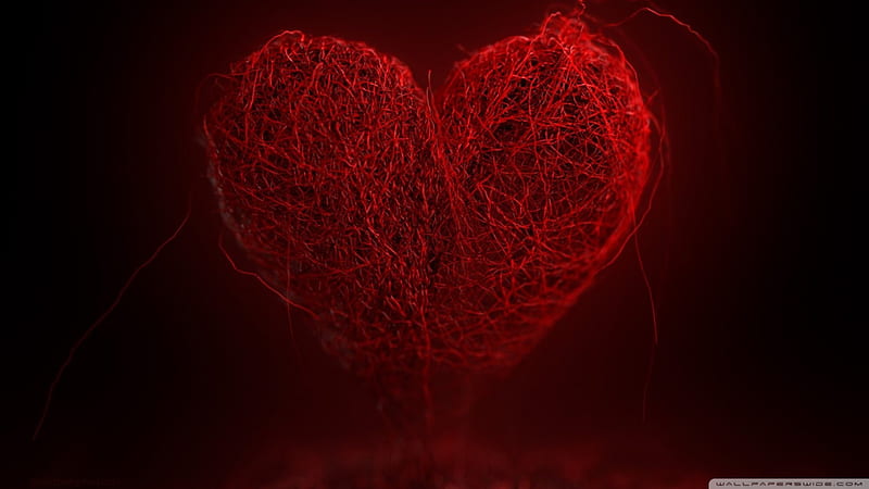 My heart, viens, red, lines, heart, HD wallpaper | Peakpx