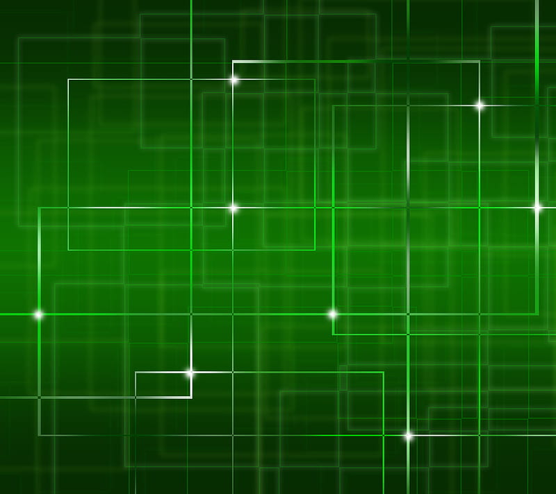 Green Matrix, abstract, circuits, white, HD wallpaper