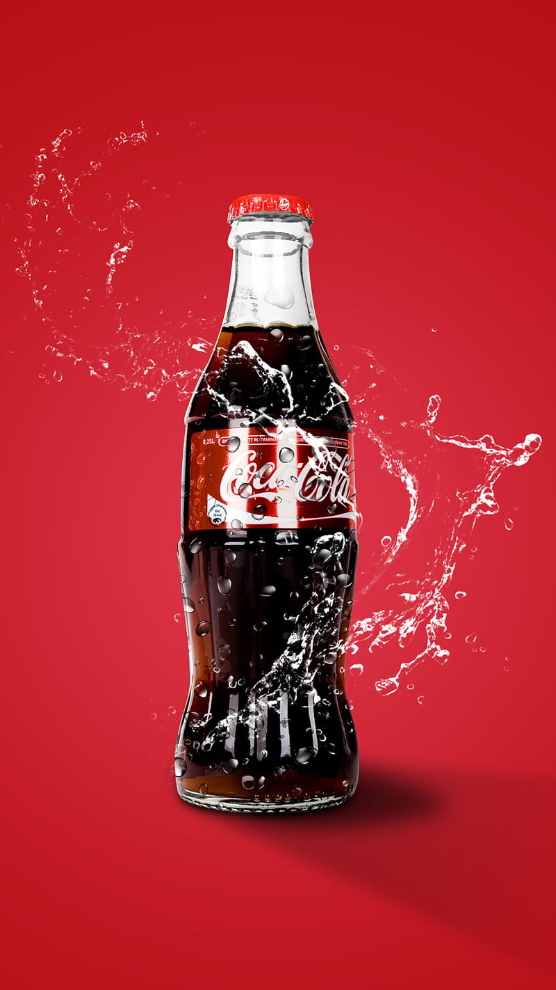 Coca cola, bottle, drink, soft, water, HD phone wallpaper