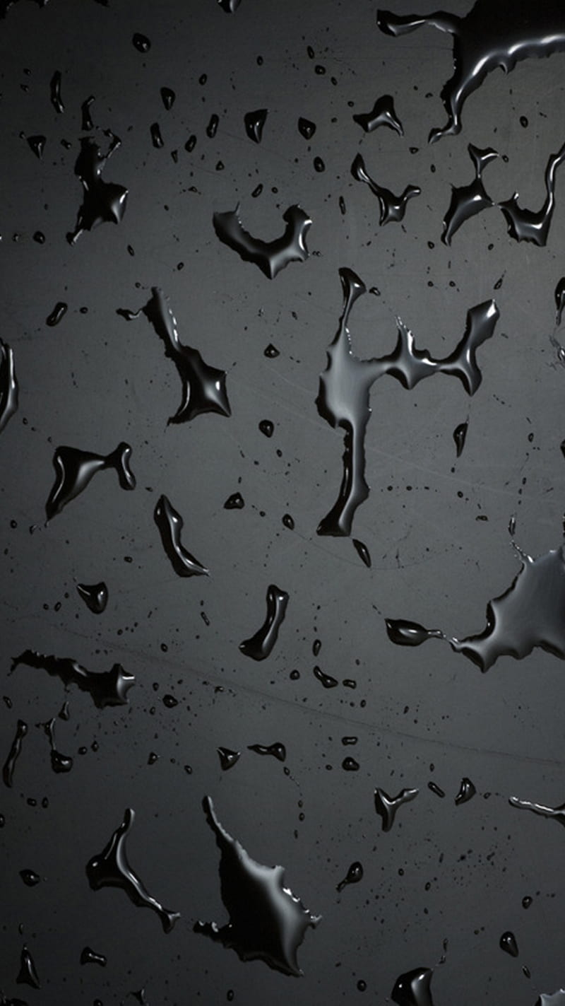 Black Wet, abstract, awesome, cool, drops, nice, ok, water, HD phone  wallpaper | Peakpx
