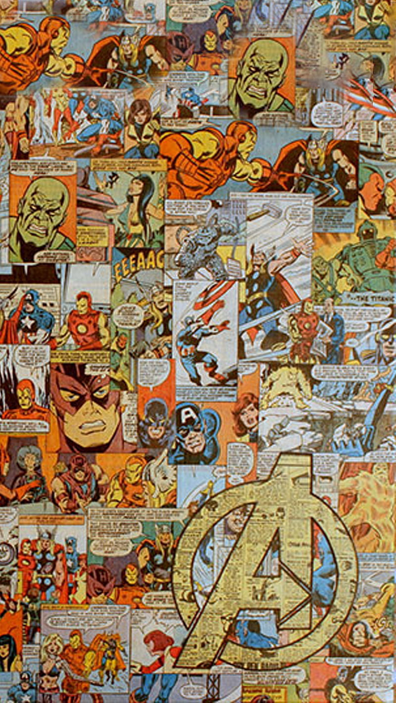 Avengers comic, avengers, comic, logo, marvel, superhero, HD phone wallpaper