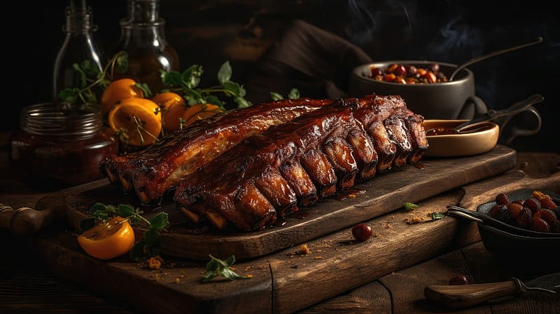 Brown smoky barbecue, Grill, Lunch, Lamb, Roast, Picnic, HD wallpaper