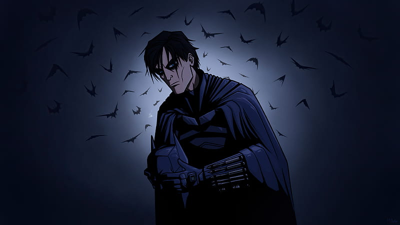 The Batman Cartoon Art, HD wallpaper | Peakpx