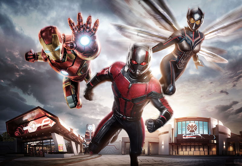 Iron Man Ant Man Wasp , iron-man, ant-man, wasp, superheroes, artwork, digital-art, HD wallpaper