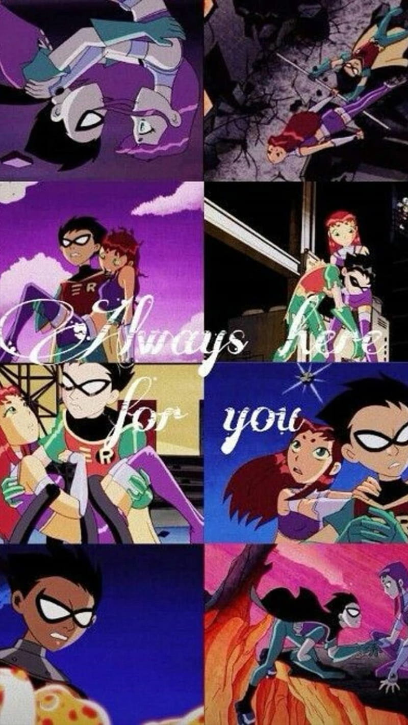 Teen titans, robin, robstar, starfire, HD phone wallpaper | Peakpx