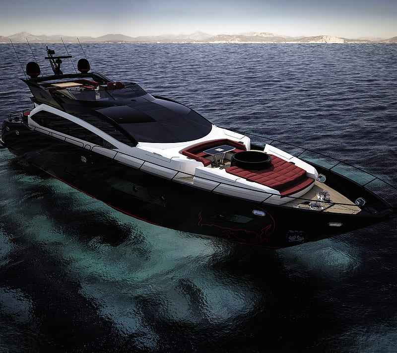 Yacht, boat, luxury, ocean, sea, ship, speed, water, HD wallpaper
