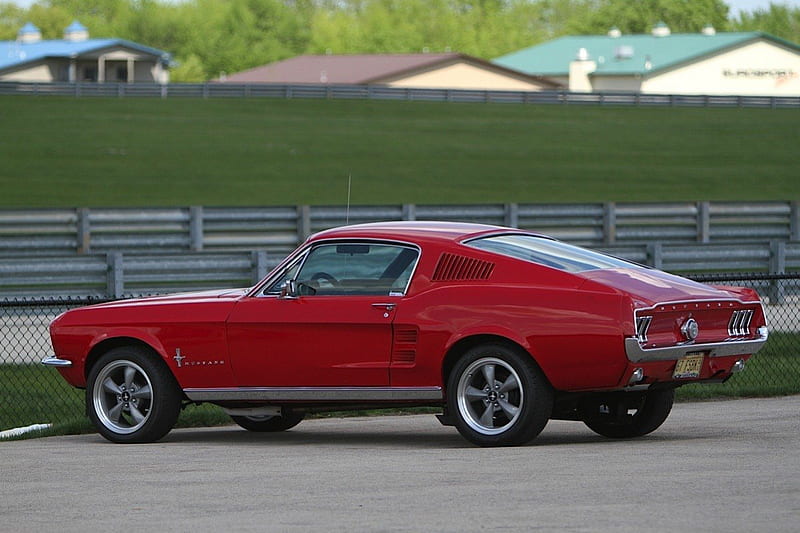 Mustang Fastback, Classic, Mustang, Red, Ford, HD wallpaper | Peakpx