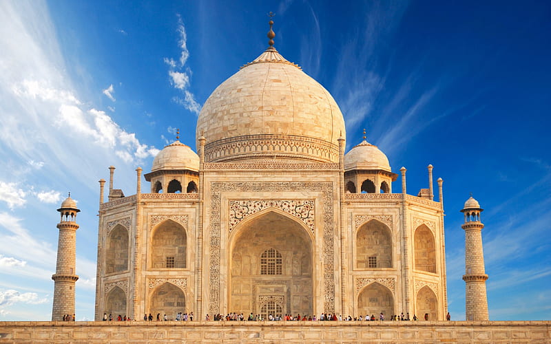Taj Mahal, indian landmarks, mausoleum, Agra, India, Asia, HD wallpaper