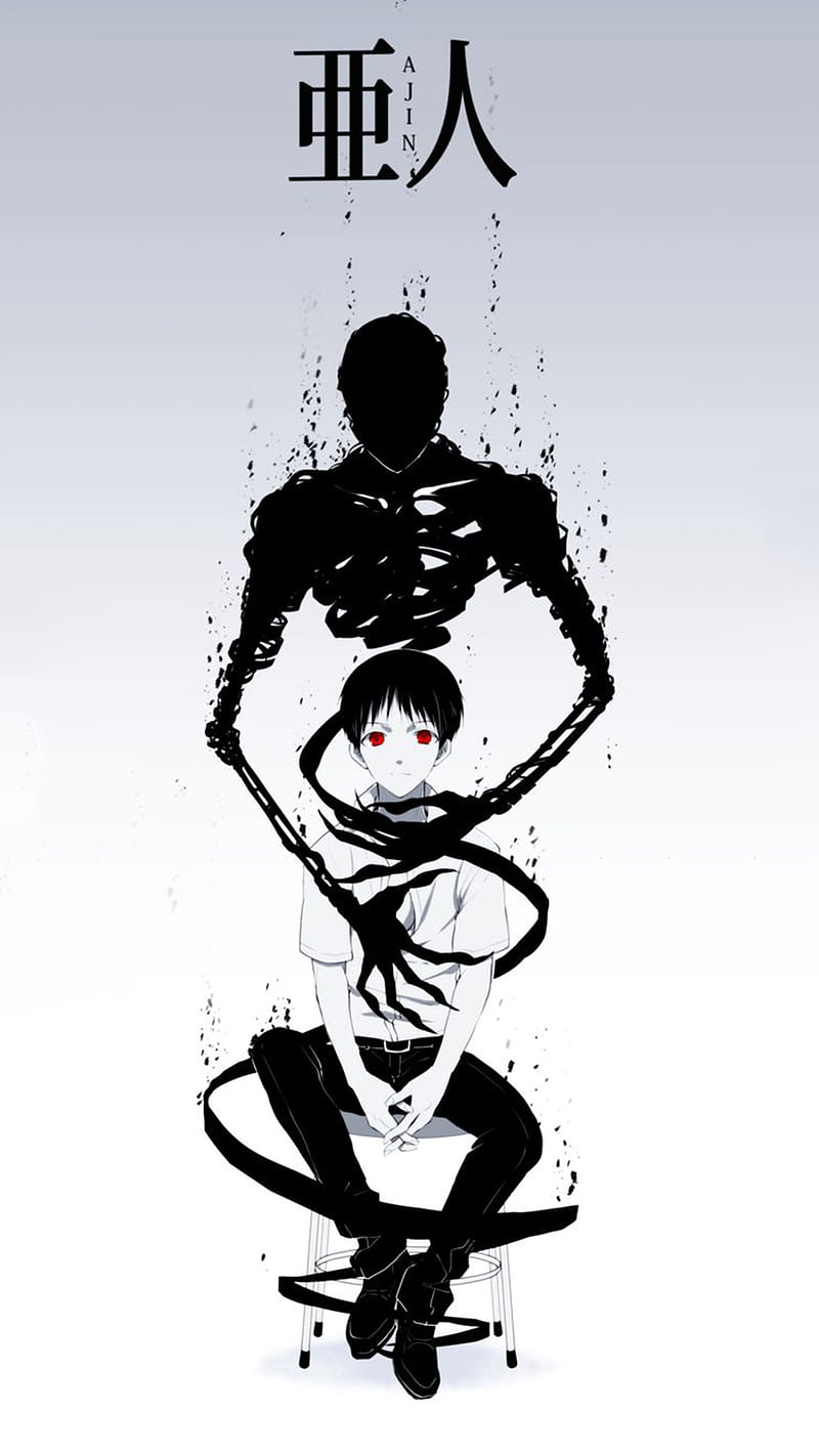 ajin, anime, Fondo de pantalla de teléfono HD