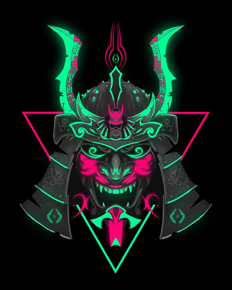 japanese oni mask wallpaper