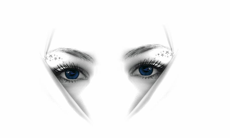 the eye, art, lovely, eye, white brow, HD wallpaper
