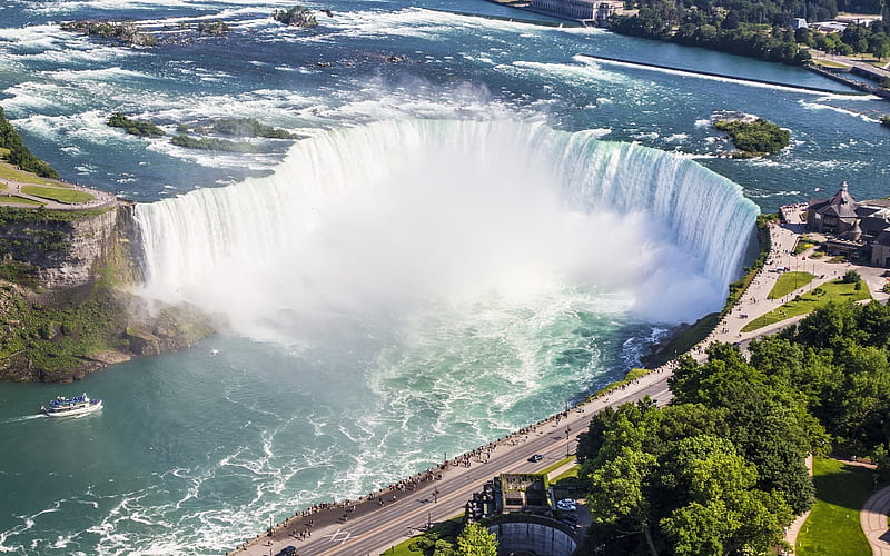 Niagara Falls, waterfall, river, Niagara, landscape, HD wallpaper
