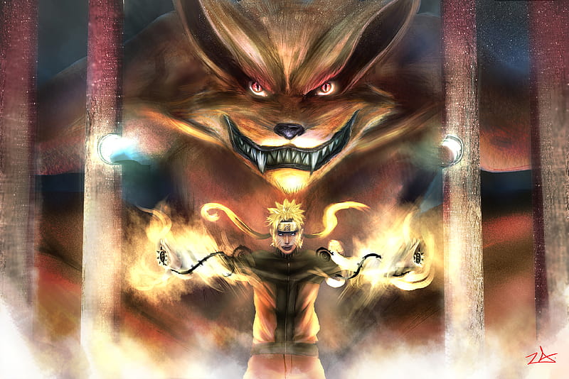 Naruto And Kurama , naruto, anime, HD wallpaper