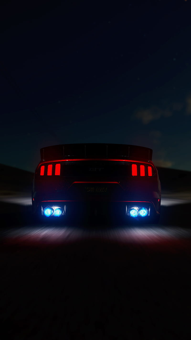 Mustang back view, american, back, ford, muscle, mustang, view, HD phone wallpaper